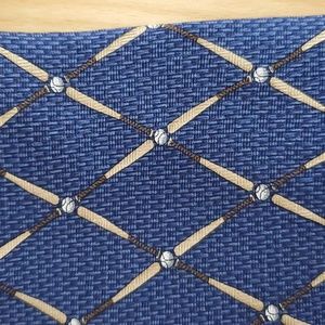 ESPN Baseball Bat Print Silk Mens Tie